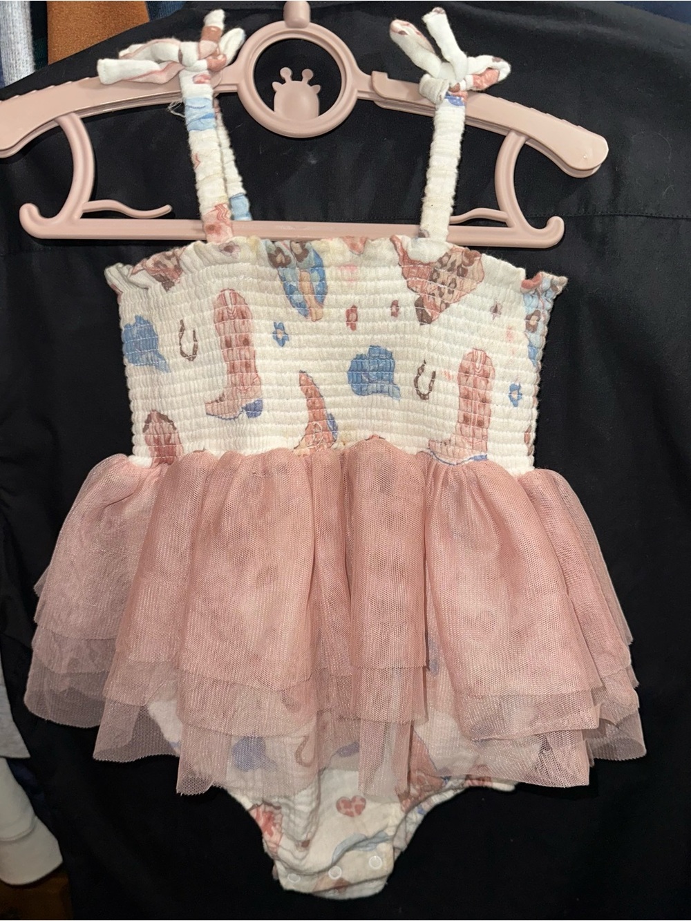 Cowgirl ranch inspired dress with tutu